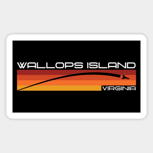 Wallops Island Virginia Retro Rocket Magnet